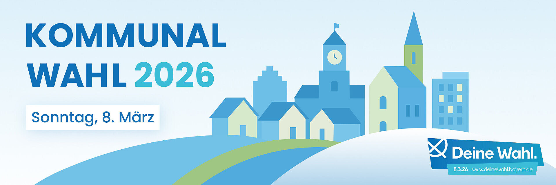 Logo Kommunalwahl 2026 (c) Staatsministerium des Inneren, Sport und Integration